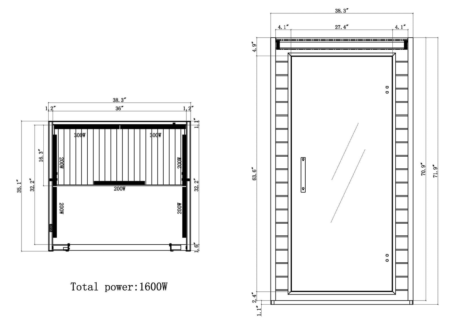 Golden Designs Dynamic Avila Elite 1–2 Person Ultra Low EMF FAR Infrared Sauna – Canadian Hemlock (DYN-6103-01 Elite)