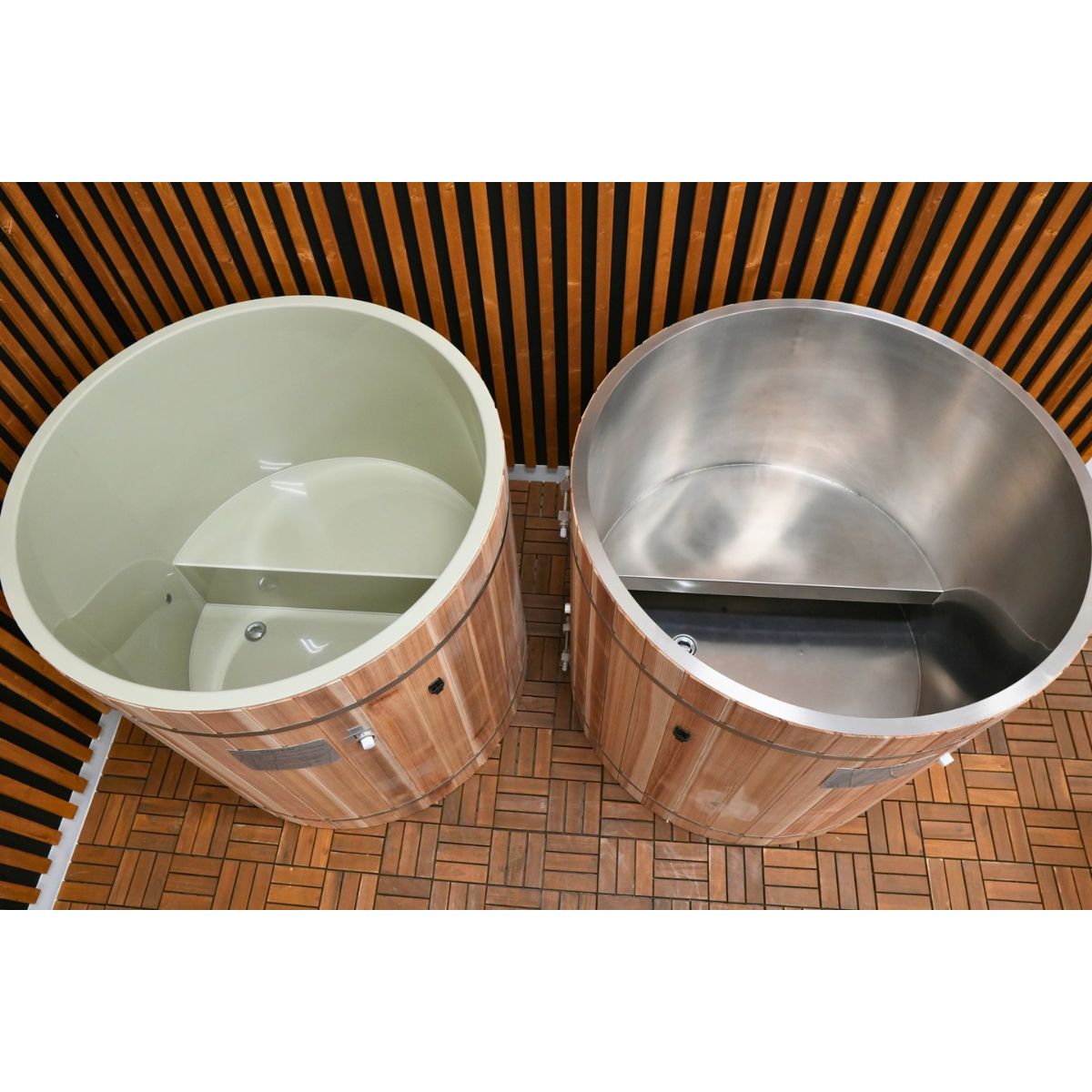Dynamic Cold Therapy Barrel Plunge – Premium Cedar Cold Tub with PVC or Stainless Steel Interior