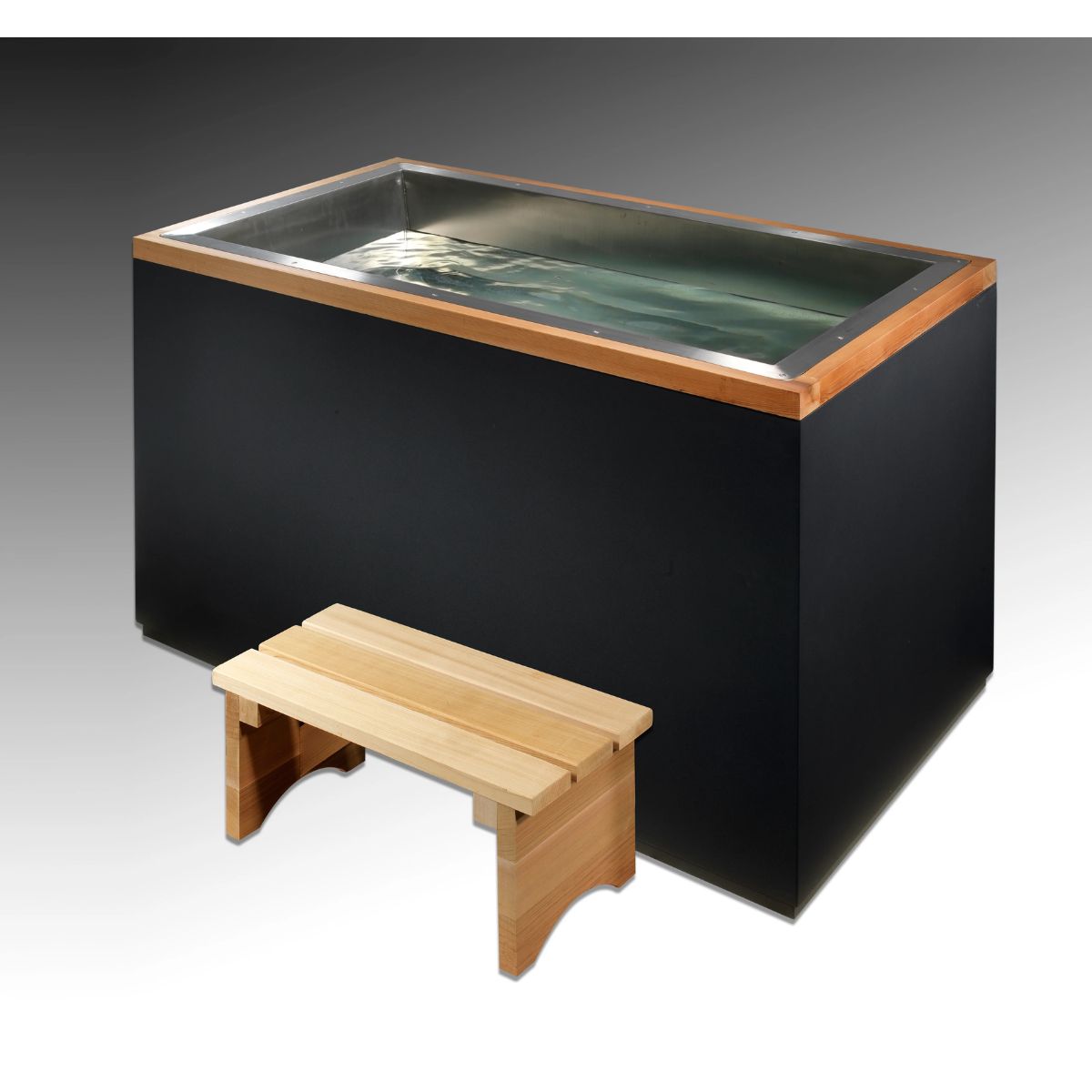 Dynamic Cold Therapy Cuboid Cold Plunge – Stainless Steel Recovery Tub with Pacific Cedar Exterior