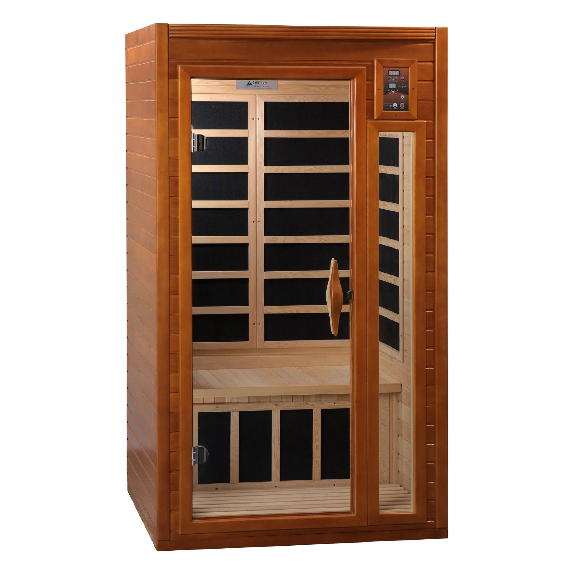 Golden Designs Dynamic Barcelona 1–2 Person Low EMF FAR Infrared Sauna – Canadian Hemlock (DYN-6106-01)