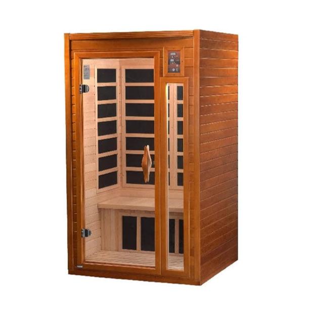 Golden Designs Dynamic Barcelona 1–2 Person Low EMF FAR Infrared Sauna – Canadian Hemlock (DYN-6106-01)