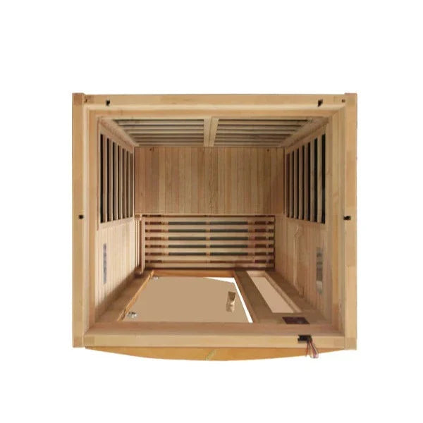 Golden Designs Dynamic Barcelona 1–2 Person Low EMF FAR Infrared Sauna – Canadian Hemlock (DYN-6106-01)