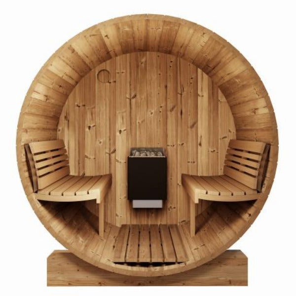 SaunaLife Model E6 3-Person Barrel Sauna