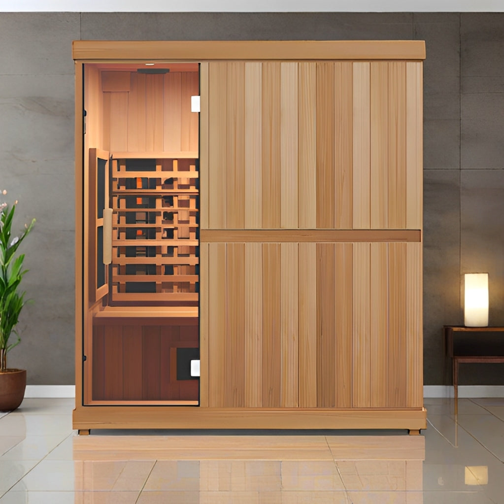 Finnmark FD-3 Infrared Sauna for 4 – Full Spectrum Heat & Cedar Interior