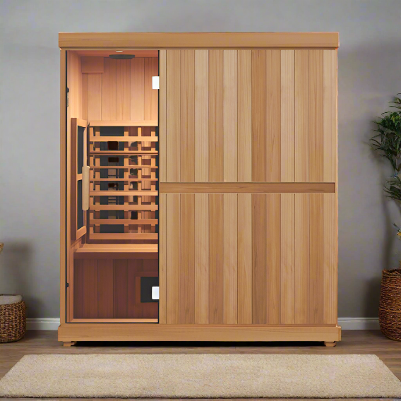 Finnmark FD-3 Infrared Sauna for 4 – Full Spectrum Heat & Cedar Interior