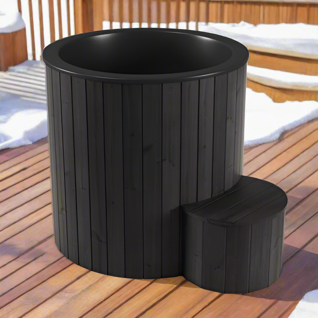 SaunaLife Model S1B 1-person cold and hot immersion tub, Thermo-Pine exterior