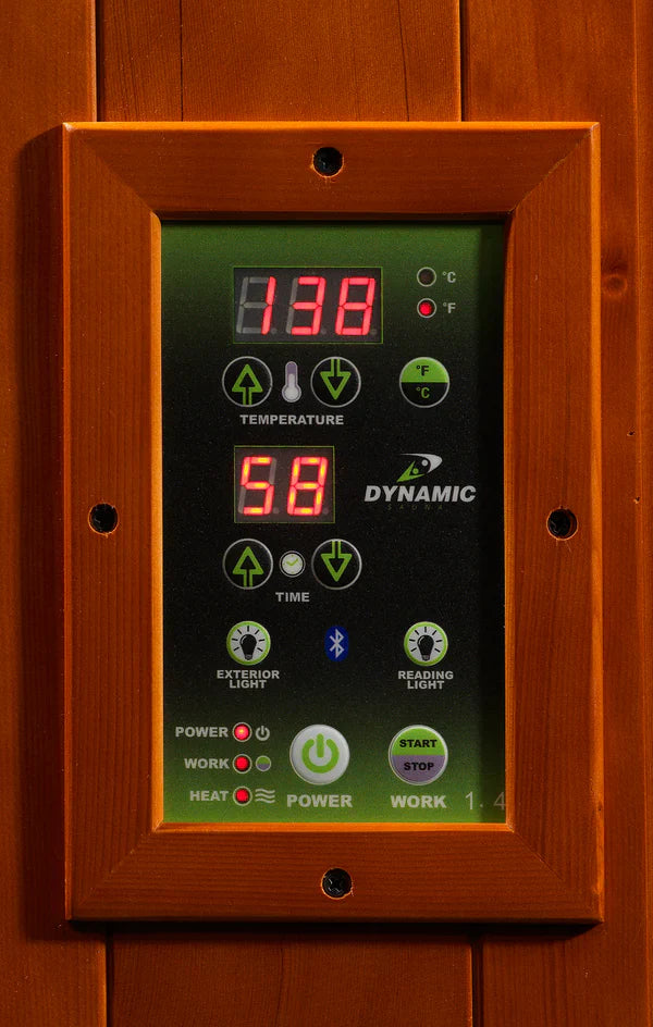 Golden Designs Dynamic Avila Elite 1–2 Person Ultra Low EMF FAR Infrared Sauna – Canadian Hemlock (DYN-6103-01 Elite)