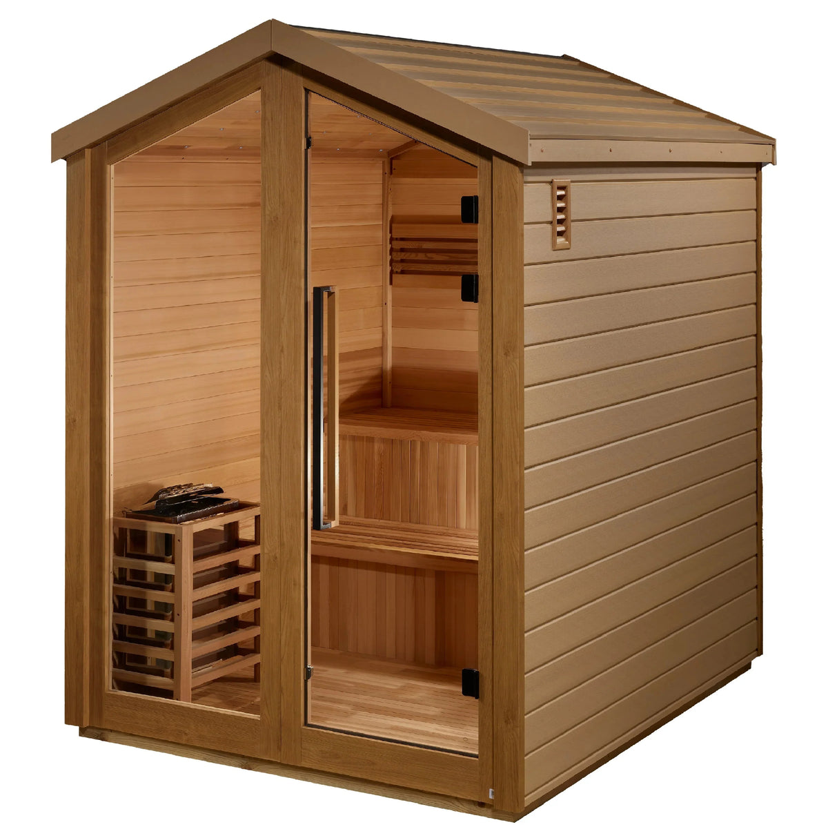 Golden Designs Kaarina 6 Person Barn Outdoor Traditional Sauna (GDI-8506-01)