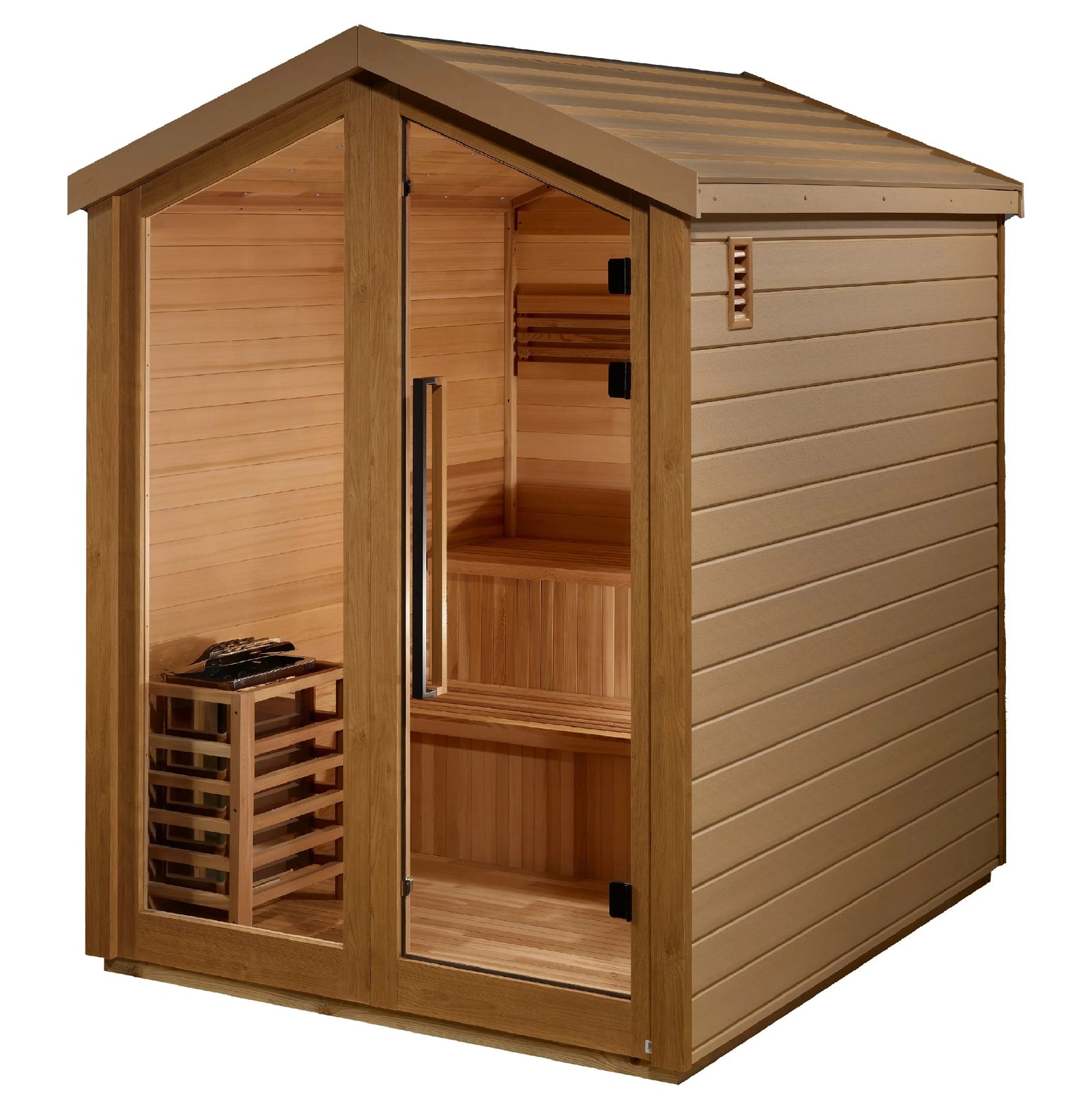 Golden Designs Kaarina 6 Person Barn Outdoor Traditional Sauna (GDI-8506-01)