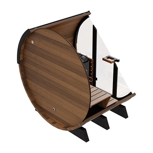Finnmark FD-6 Cedar Barrel Sauna – 4-Person Hybrid Traditional & Infrared
