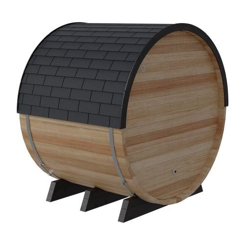 Finnmark FD-7 4-Person Thermo-Aspen Barrel Sauna – Hybrid Traditional & Infrared