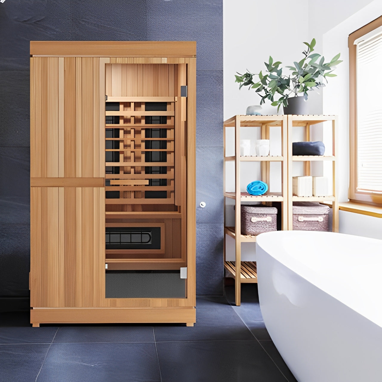 Finnmark FD-4 2-Person Indoor Hybrid Sauna – Infrared & Steam Combo