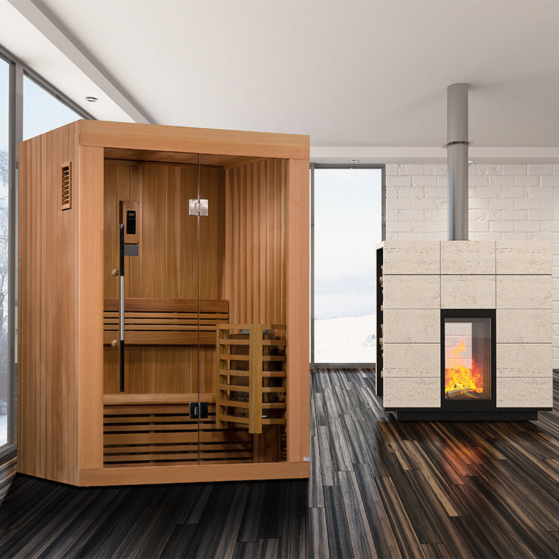 Golden Designs 2025 Updated Sundsvall 2 Person Traditional Sauna (GDI-7289-02)