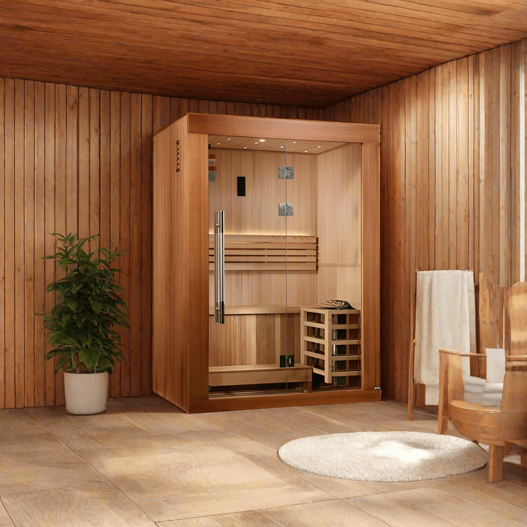 Golden Designs 2025 Updated Sundsvall 2 Person Traditional Sauna (GDI-7289-02)