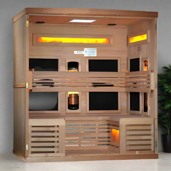 Golden Designs Reserve Edition 6 Person Near Zero EMF Full Spectrum with Himalayan Salt Bar (GDI-8260-01)