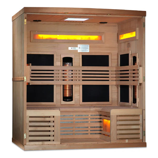 Golden Designs Reserve Edition 6 Person Near Zero EMF Full Spectrum with Himalayan Salt Bar (GDI-8260-01)