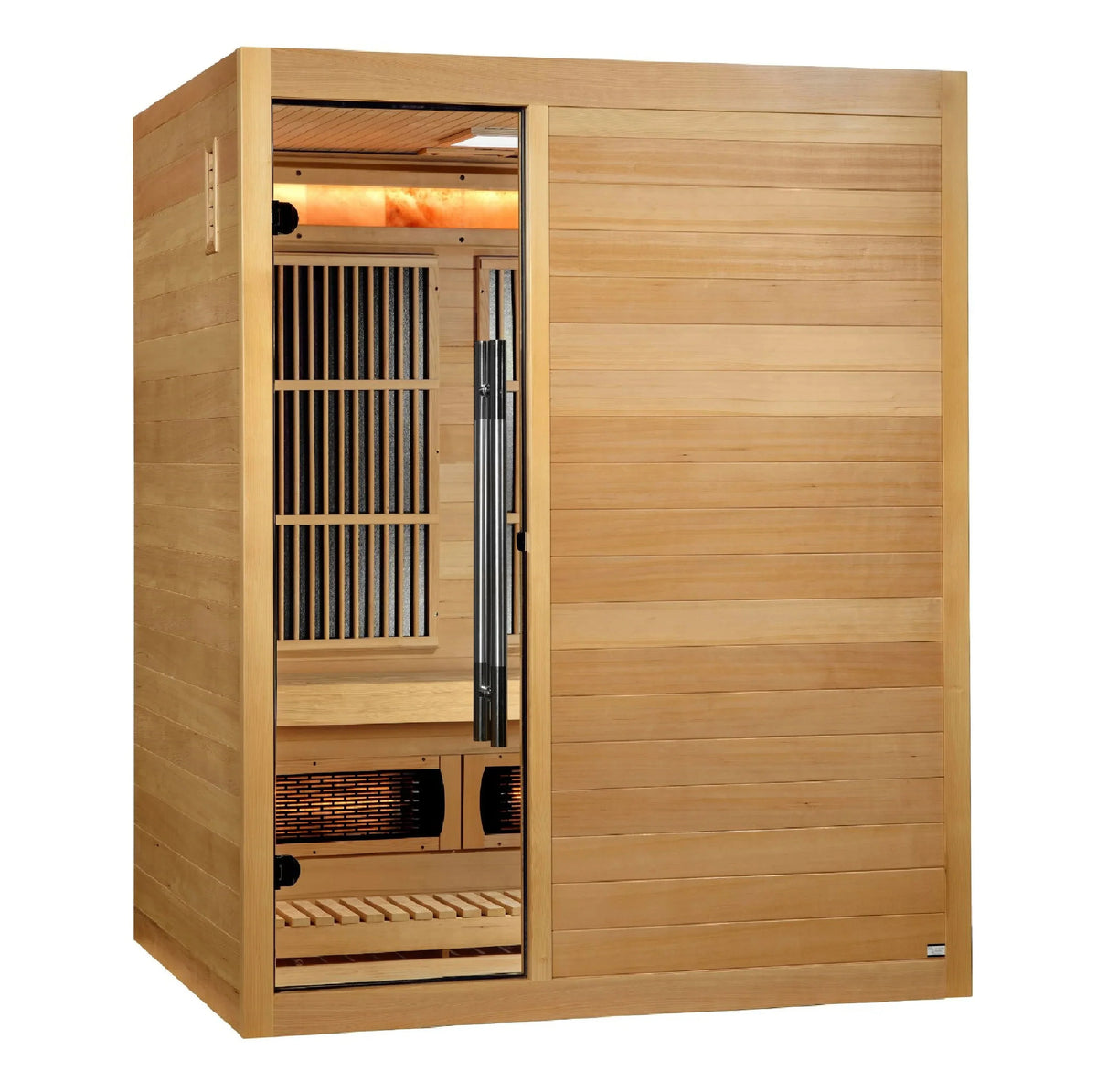 Golden Designs 2025 Soria 3 Person Hybrid Sauna (Indoor) Full Spectrum and Harvia Traditional Stove (GDI-8330-01)