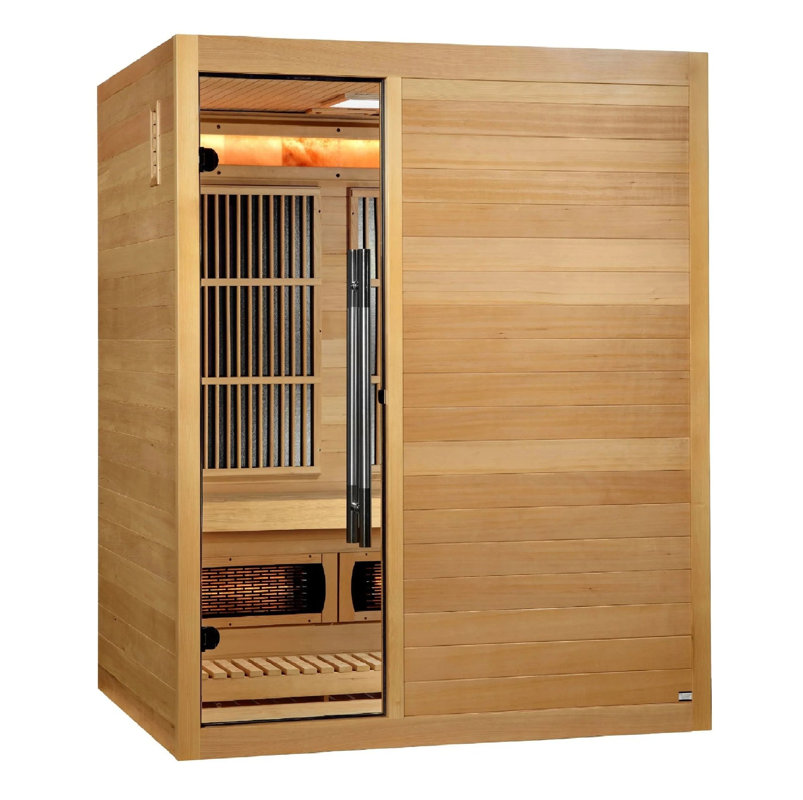 Golden Designs 2025 Soria 3 Person Hybrid Sauna (Indoor) Full Spectrum and Harvia Traditional Stove (GDI-8330-01)