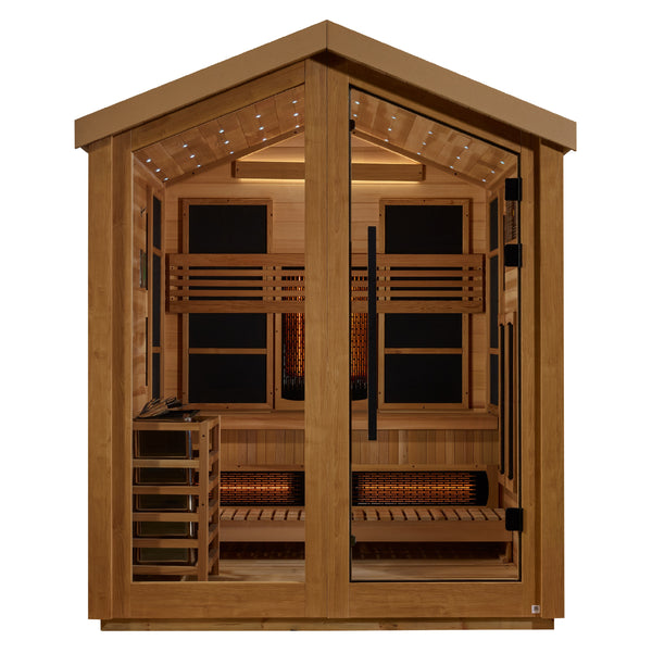 Golden Designs Loviisa 3 Person Barn Hybrid  Full Spectrum IR Outdoor Sauna (GDI-8523-01)