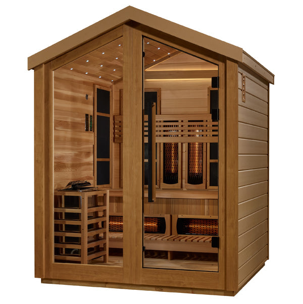 Golden Designs Loviisa 3 Person Barn Hybrid  Full Spectrum IR Outdoor Sauna (GDI-8523-01)