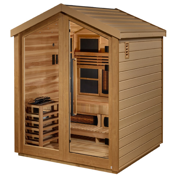 Golden Designs Loviisa 3 Person Barn Hybrid  Full Spectrum IR Outdoor Sauna (GDI-8523-01)