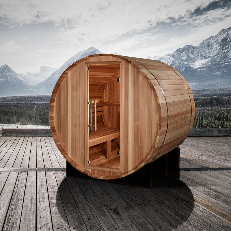 Golden Designs St. Moritz 2-person barrel traditional sauna