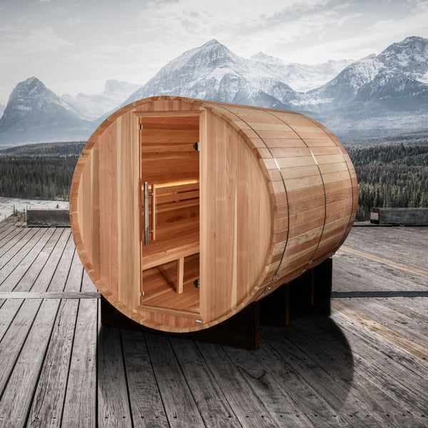 Golden Designs Klosters 6 Person Barrel Traditional Sauna (GDI-B006-01)