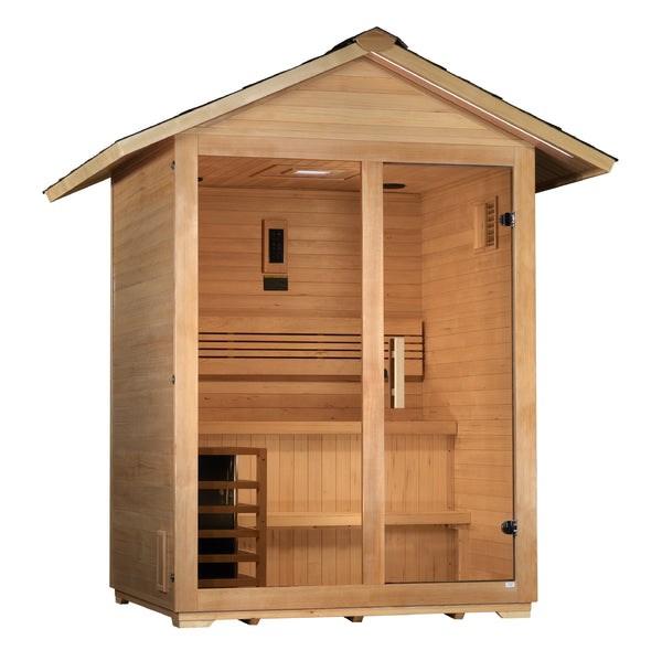 Golden Designs Arlberg 3 Person Traditional Outdoor Sauna (GDI-8103-01)