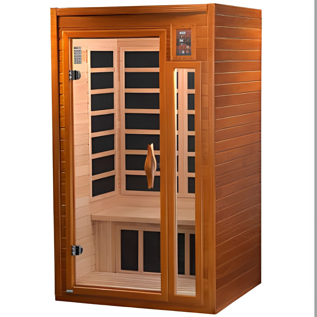 Golden Designs Dynamic Barcelona Elite 1–2 Person Infrared Sauna – Ultra Low EMF FAR IR (DYN-6106-01)