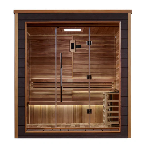 Golden Designs Drammen 3 Person Outdoor-Indoor Traditional Sauna (GDI-8203-01)