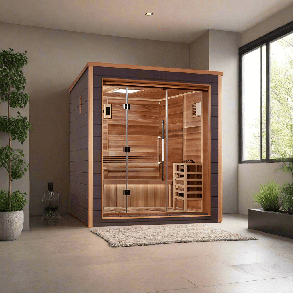 Golden Designs Drammen 3-person indoor-outdoor traditional sauna