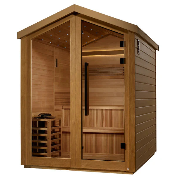 Golden Designs Kaarina 6 Person Barn Outdoor Traditional Sauna (GDI-8506-01)
