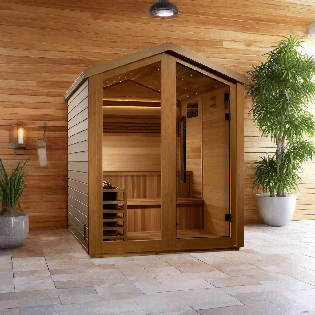 Golden Designs Kaarina 6 Person Barn Outdoor Traditional Sauna (GDI-8506-01)
