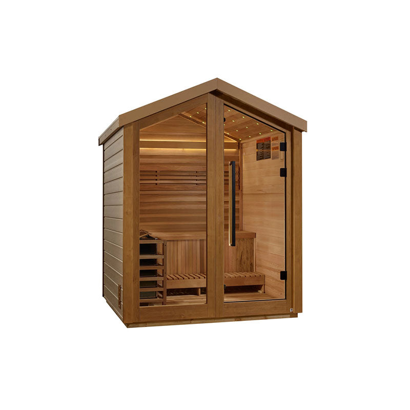 Golden Designs Savonlinna 3 Person Barn Outdoor Traditional Sauna (GDI-8503-01)