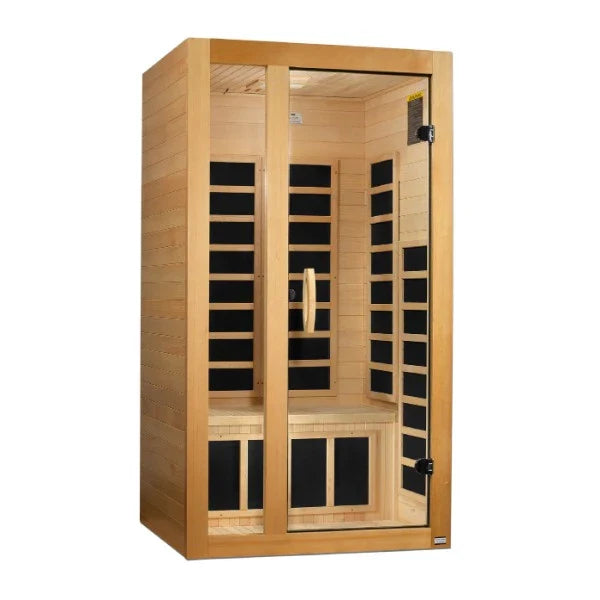 Golden Design Dynamic Gracia 1–2 Person Low EMF FAR Infrared Sauna – Canadian Hemlock (DYN-6119-01)
