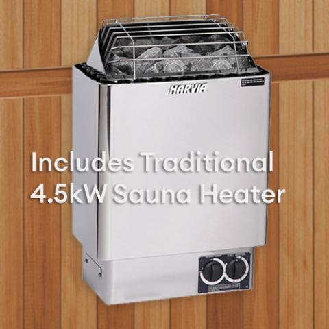 Finnmark FD-5 Trinity XL 4-Person Hybrid Sauna – Infrared & Steam Combo