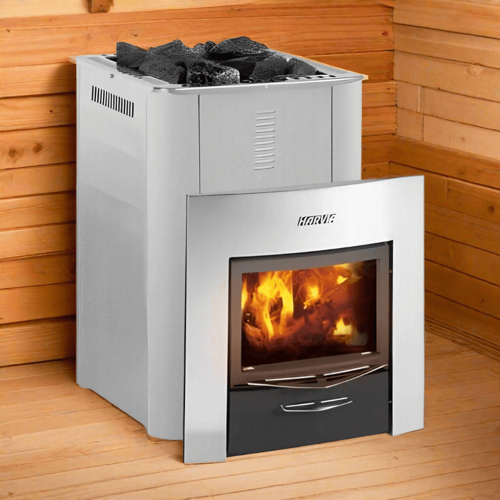 Harvia 36 Duo wood-burning sauna stove, product photo