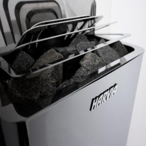 Harvia SW80 The Wall 8kW Electric Sauna Heater- Black Stainless Steel