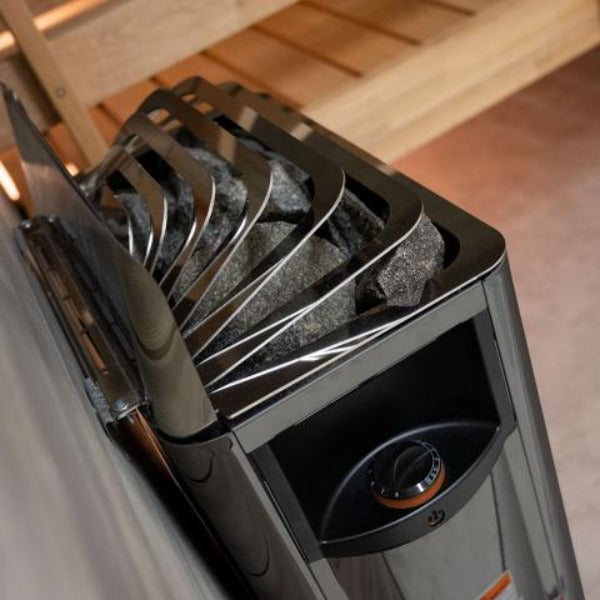 Harvia SW60 The Wall 6kW Electric Sauna Heater - Black Stainless Steel