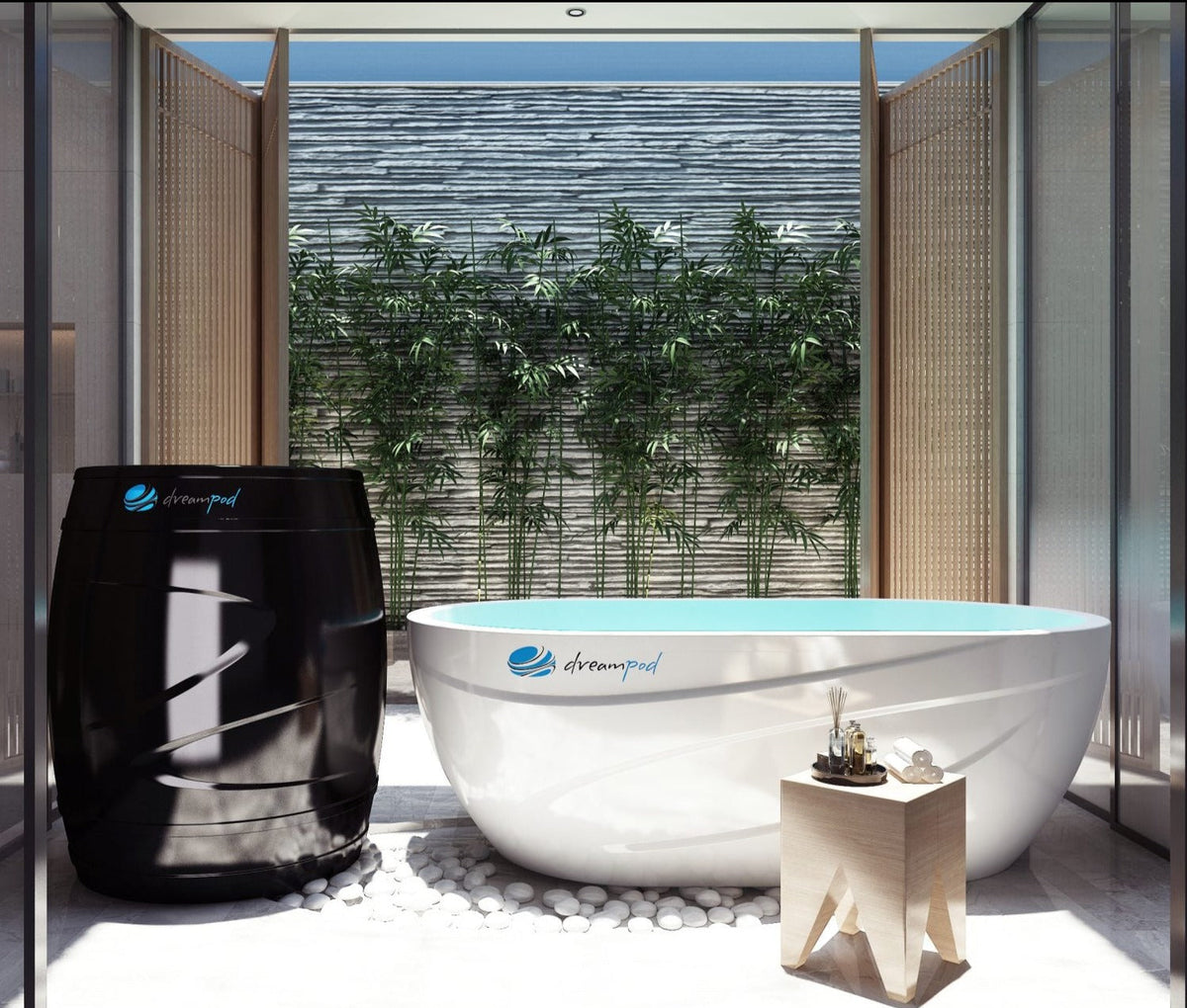Dreampod Cold Plunge Barrel with Chiller – Compact, Insulated Ice Bath for Home Recovery