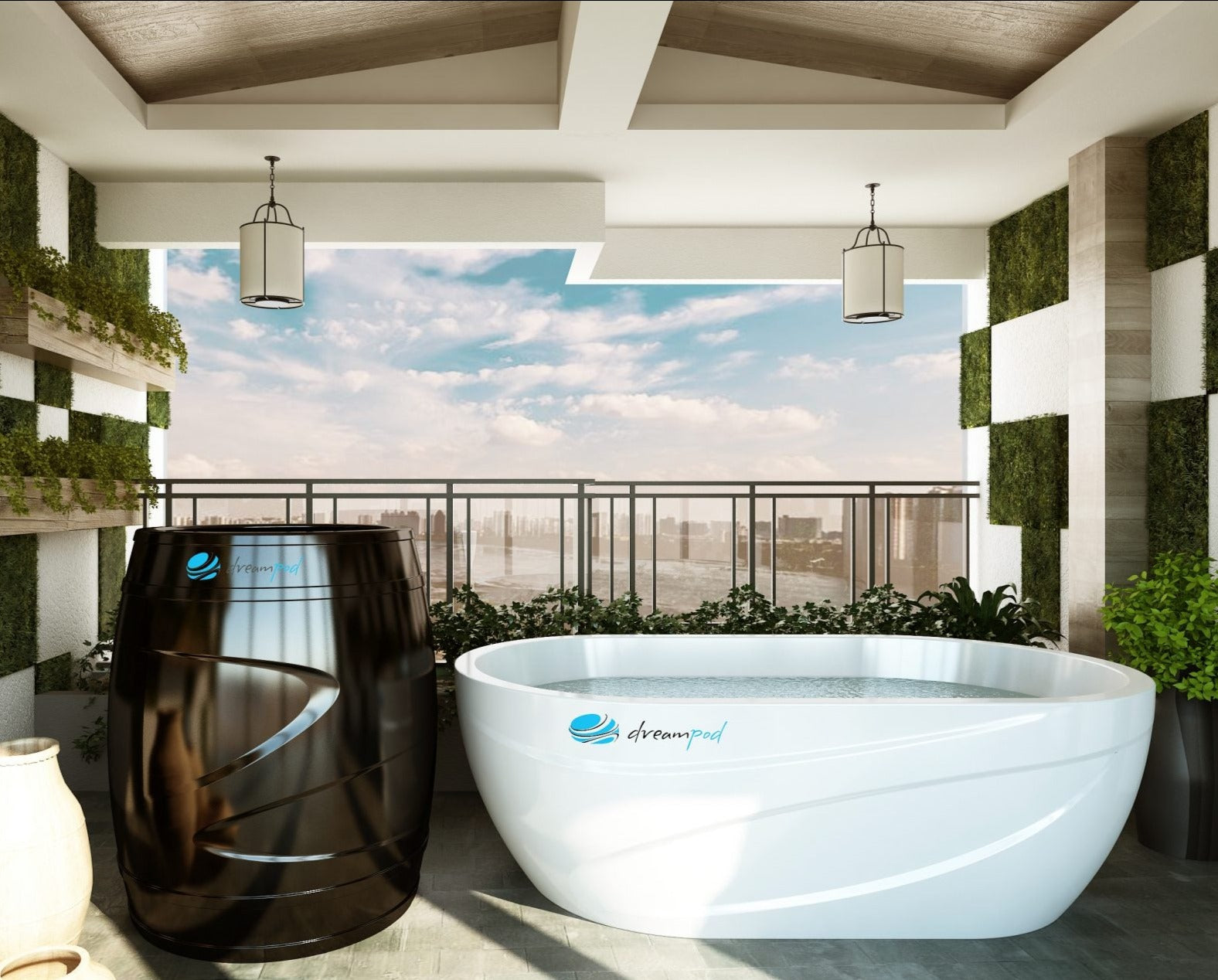 Dreampod Cold Plunge Barrel with Chiller – Compact, Insulated Ice Bath for Home Recovery