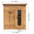 Dundalk LeisureCraft Knotty Cedar Indoor Cabin Sauna