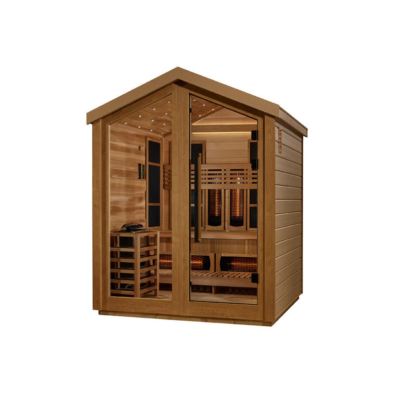 Golden Designs Loviisa 3 Person Barn Hybrid  Full Spectrum IR Outdoor Sauna (GDI-8523-01)