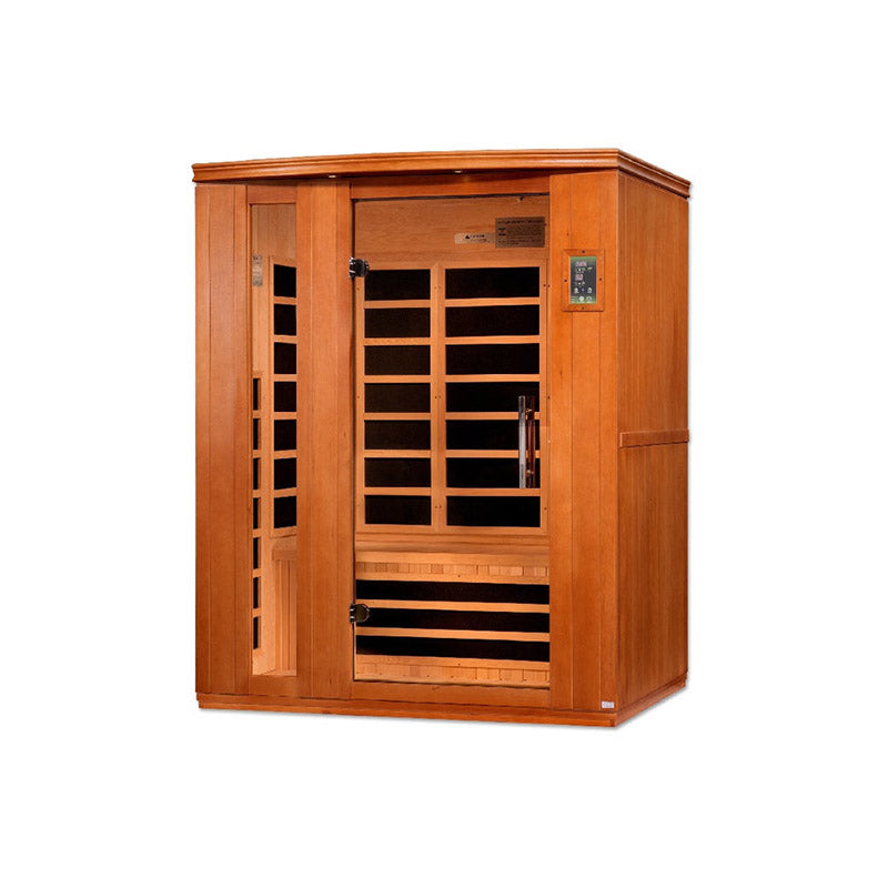 Golden Designs Dynamic “Lugano Elite” 3-Person Ultra Low EMF FAR Infrared Sauna (DYN-6336-02 Elite)