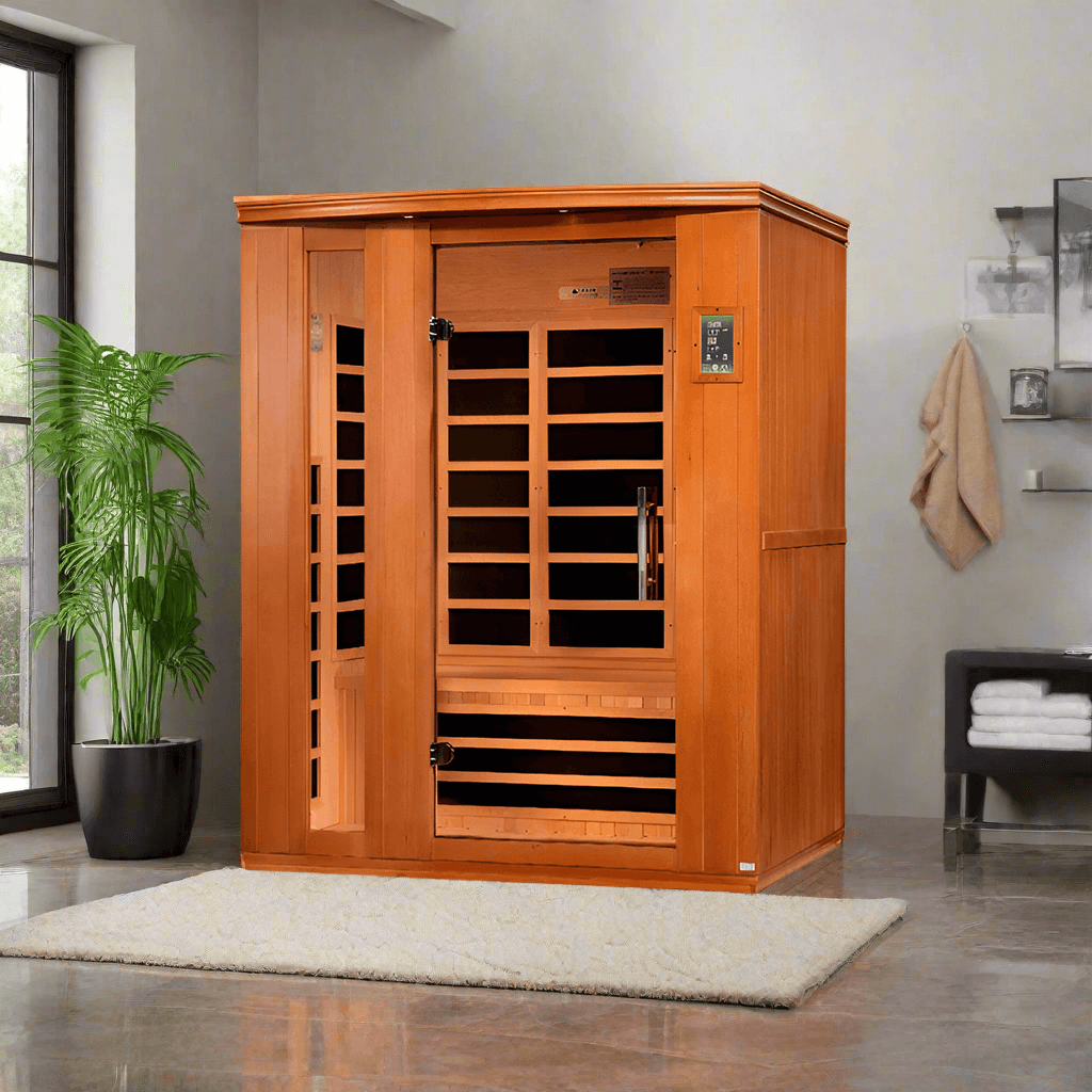 Golden Designs Dynamic “Lugano Elite” 3-Person Ultra Low EMF FAR Infrared Sauna (DYN-6336-02 Elite)
