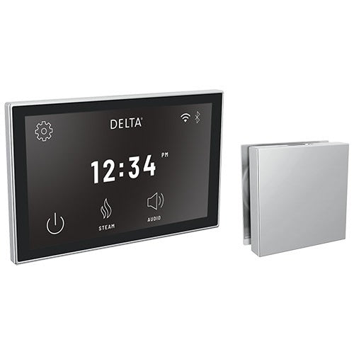 Delta SteamScape Deluxe Interface and Contemporary Square Steam Head