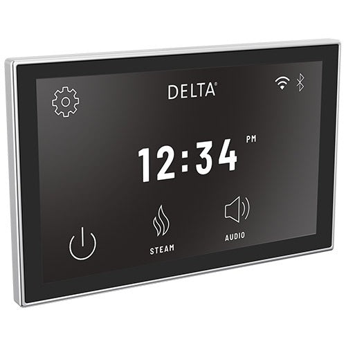 Delta SteamScape Deluxe digital interface, Lumicoat Chrome finish