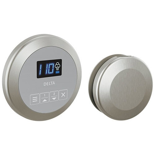 Delta Steam Shower Controls Lumicoat Stainless Delta SteamScape Classic Round System Control and Steam Head