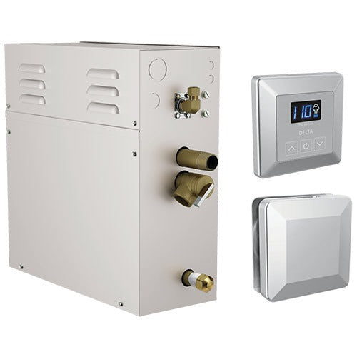 Delta SimpleSteam 4kW ES-4 steam generator kit, Lumicoat Chrome finish