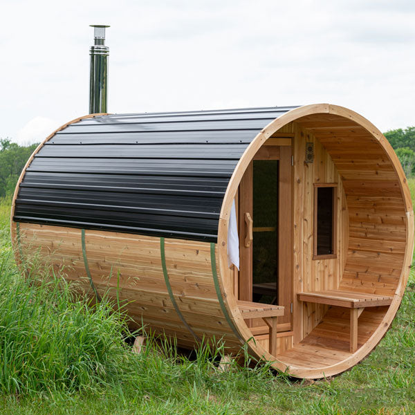 Dundalk LeisureCraft Knotty Cedar Barrel Sauna